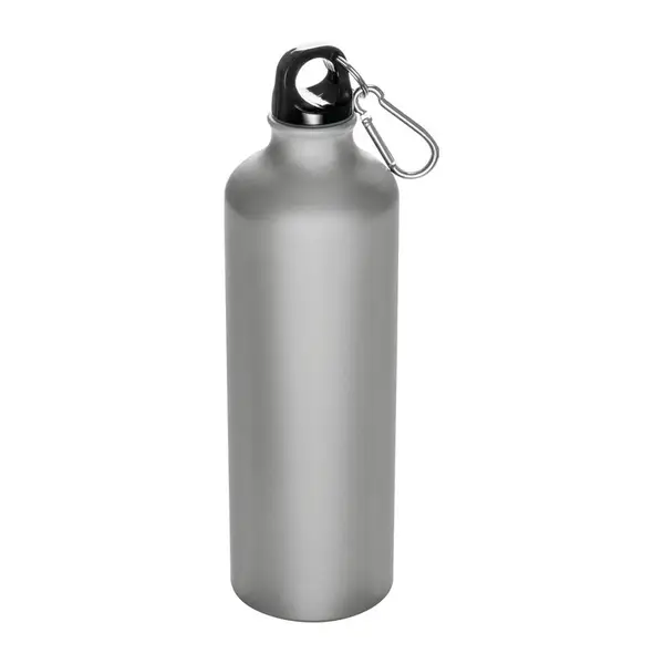 Metal drinking bottle with carabiner Brno